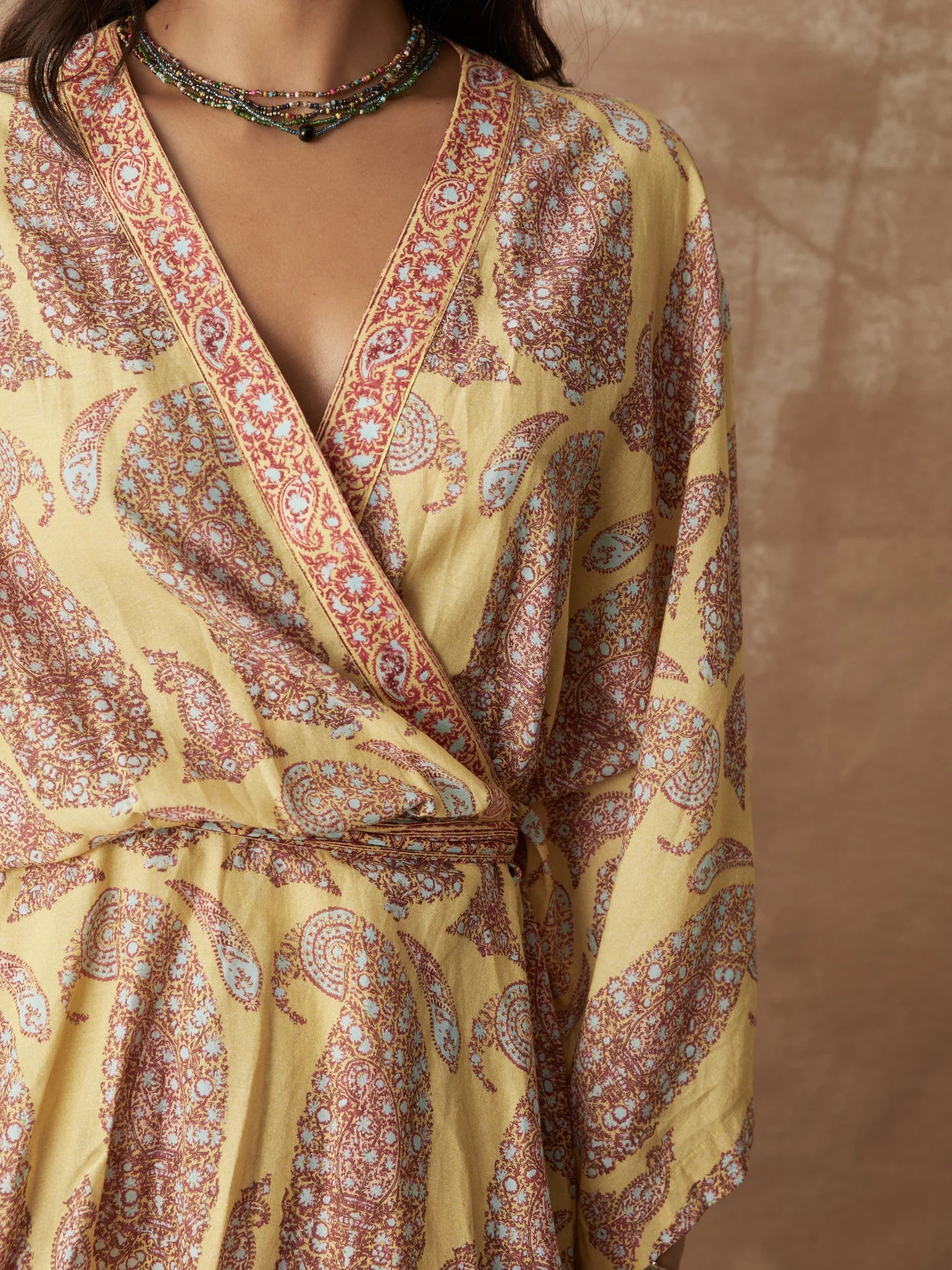 Calico Flared Robe Dress