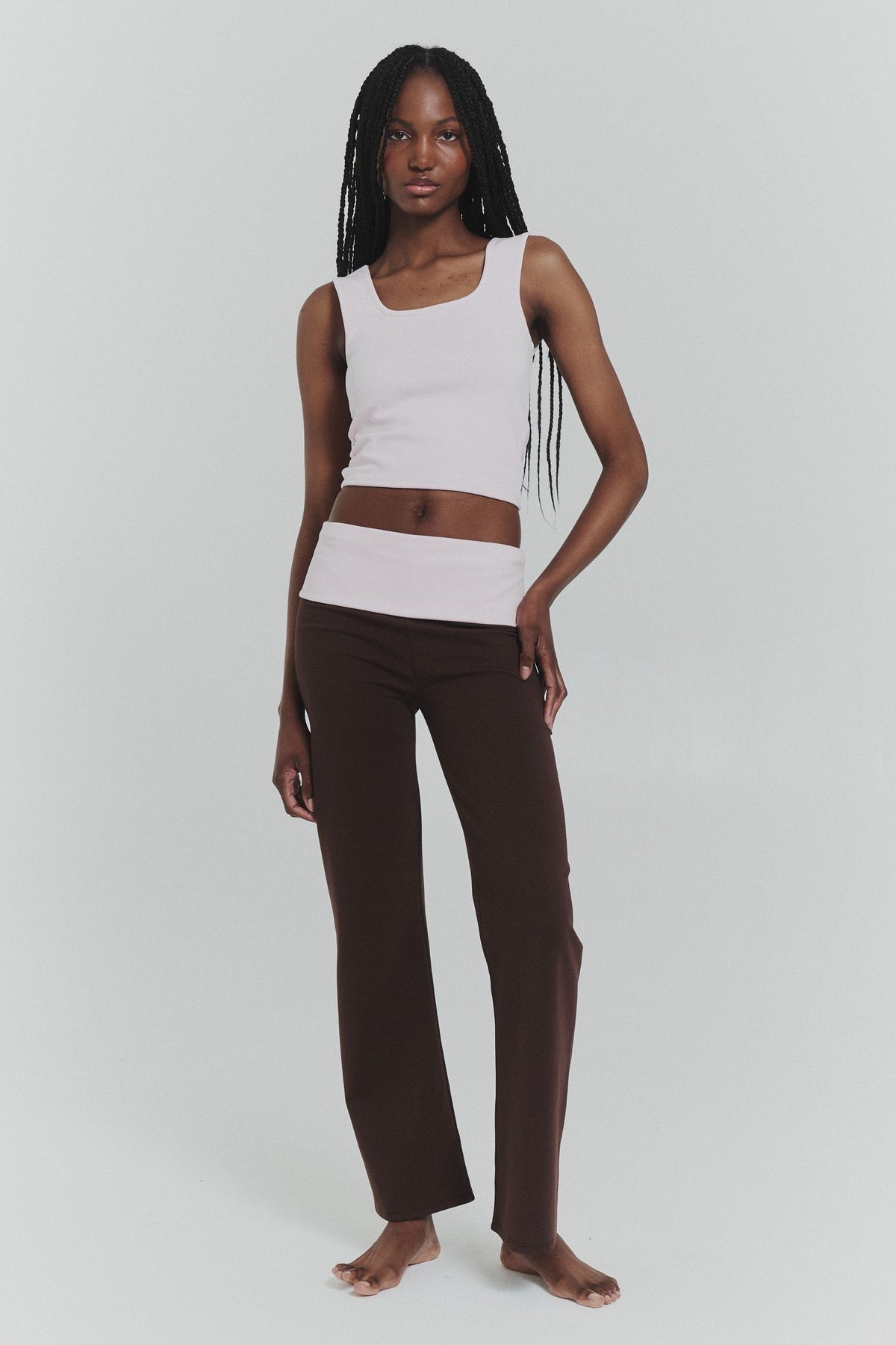 Square Neck Ponte Tank Top