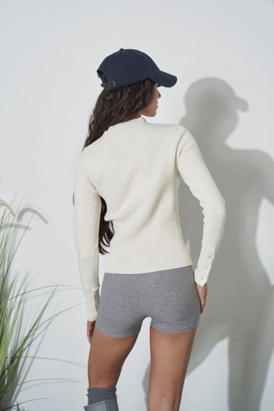 High Rib Waist Cardigan