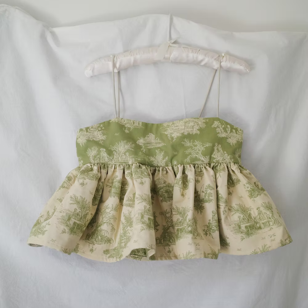 Green Apple Puff Top