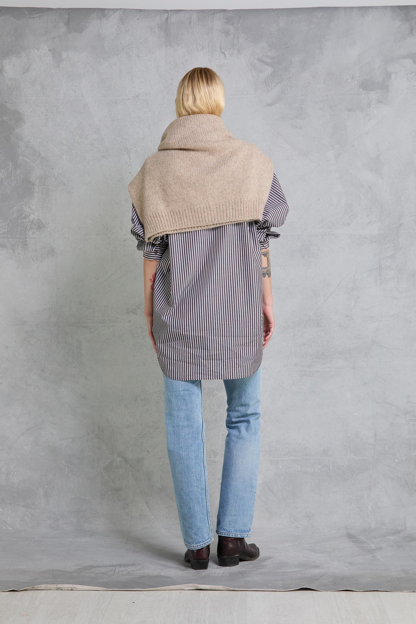 Repeat Shirt in Cocoa Stripe