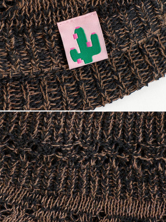 "Cactus" Crochet Bucket Hat - Toasted Cocoa