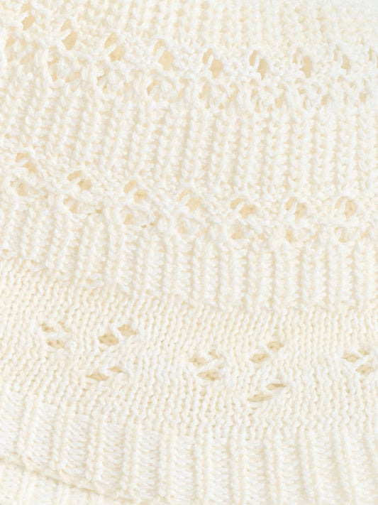 "Cactus" Crochet Bucket Hat - Ivory Breeze