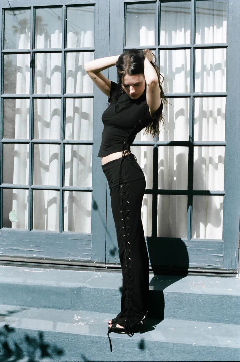 Thalia Lace Up Pants