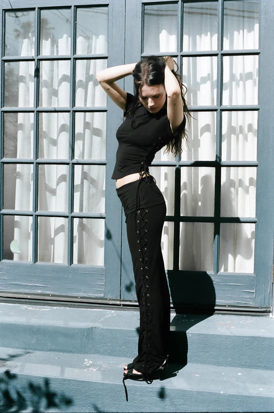 Thalia Lace Up Pants