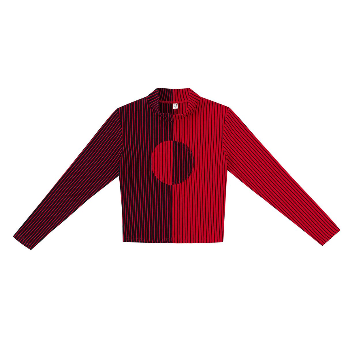 Blood Stripe Long Sleeve Crop Top