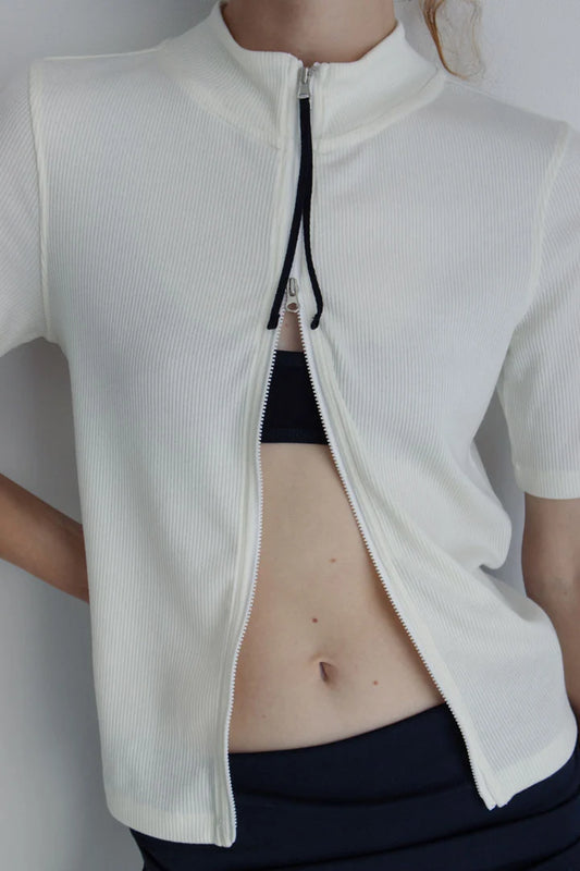 Recycled Zip Cardigan