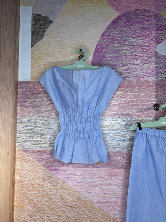 Aida Top - Blue Stripe
