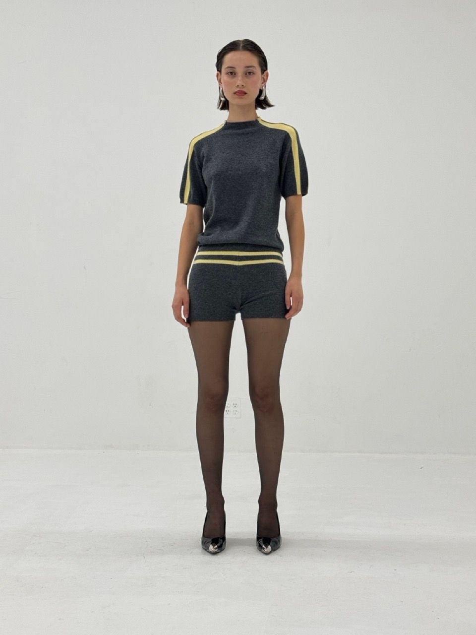 Stripe Raglan Short Slv Top