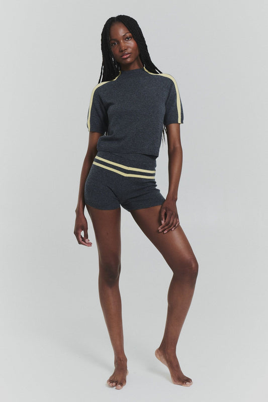 Stripe Raglan Short Slv Top