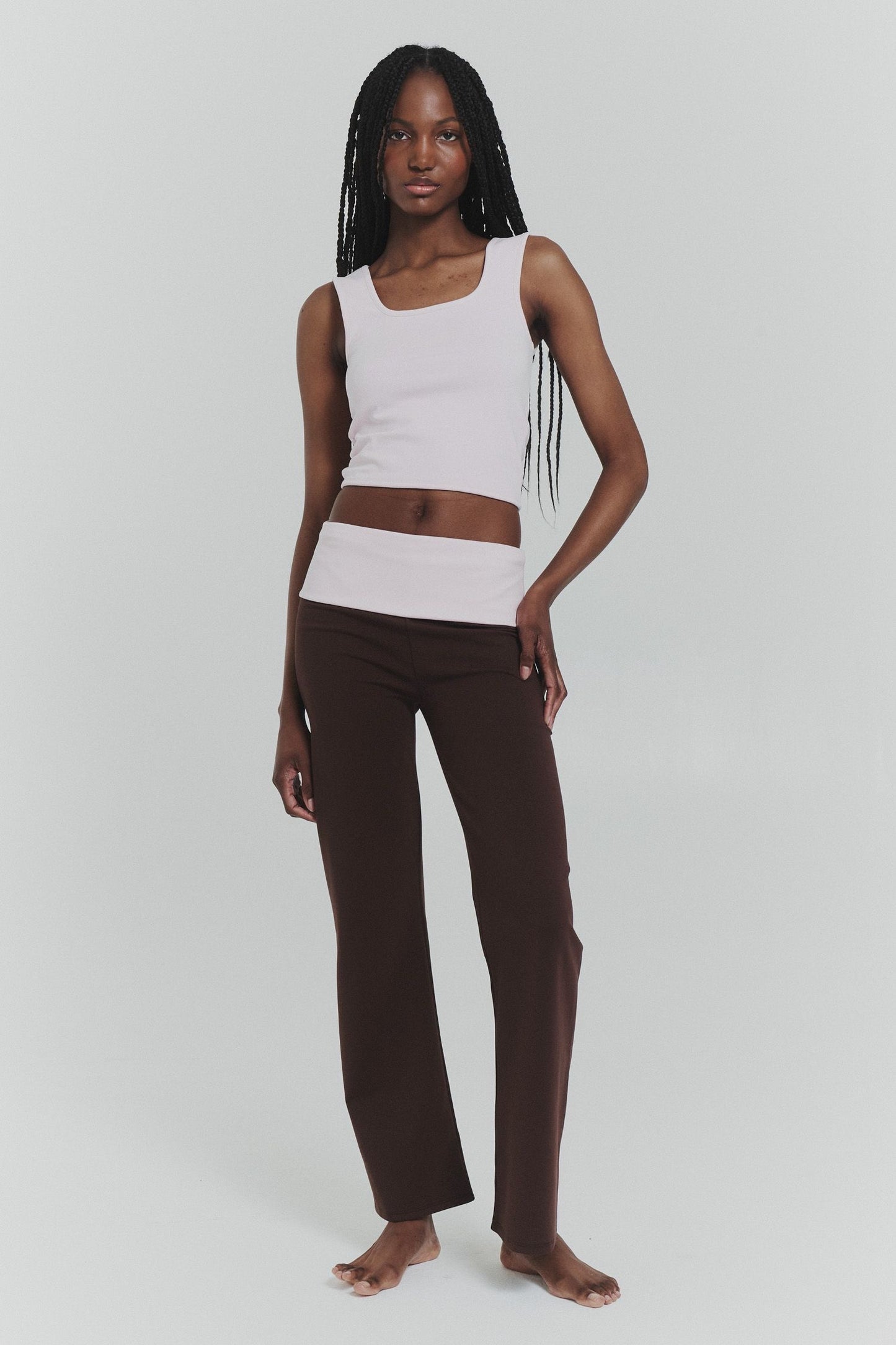 Square Neck Ponte Tank Top