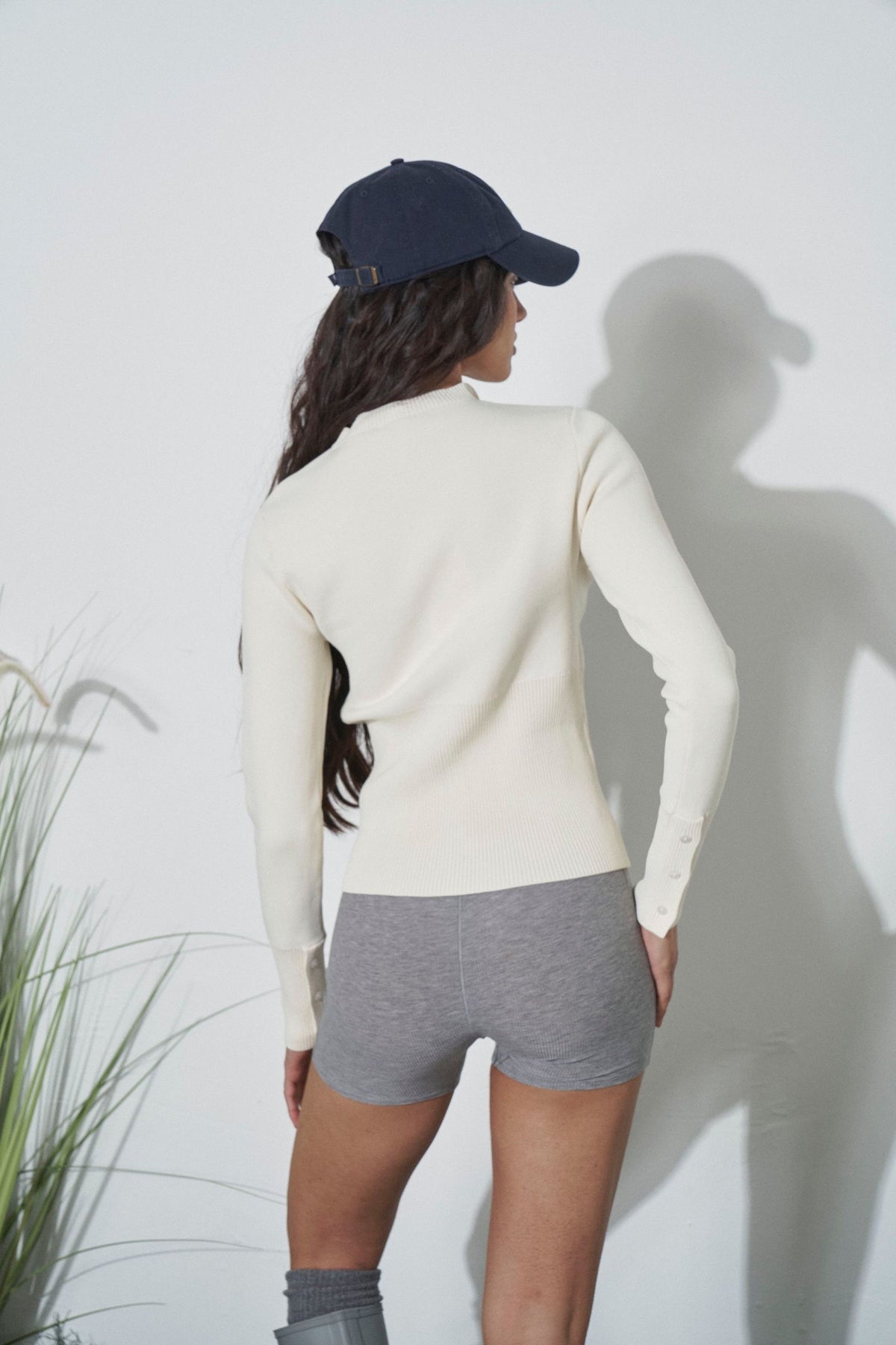 High Rib Waist Cardigan