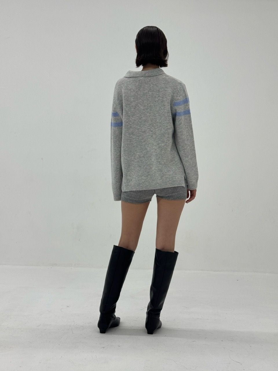 Slv Stripe Polo Sweater