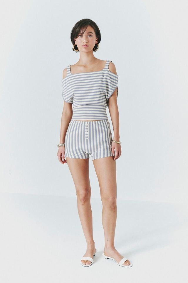 Open Shoulder Strap Top