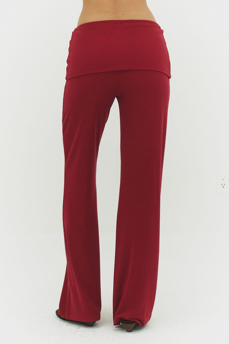 Foldover Pants - Raspberry