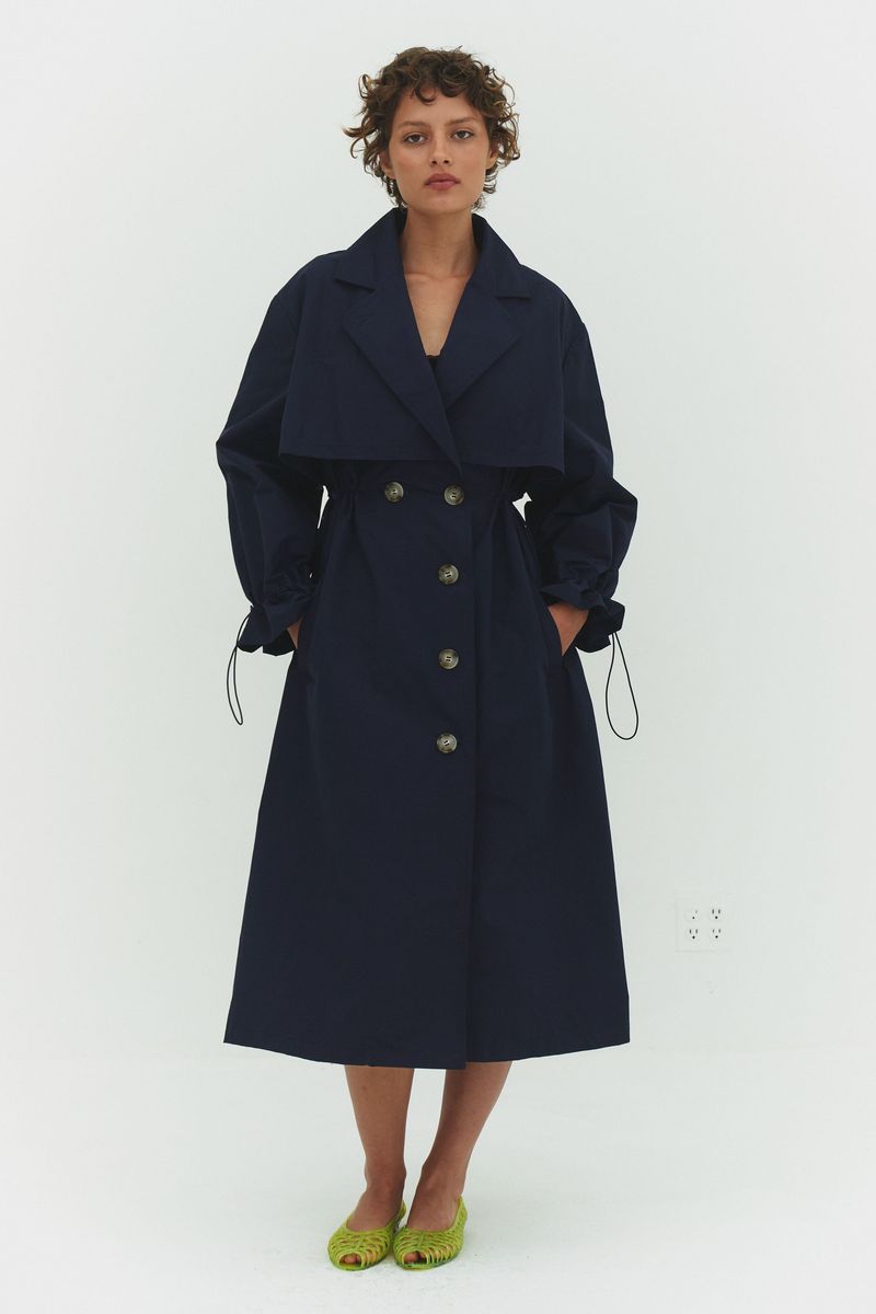 Cinched Trench Coat