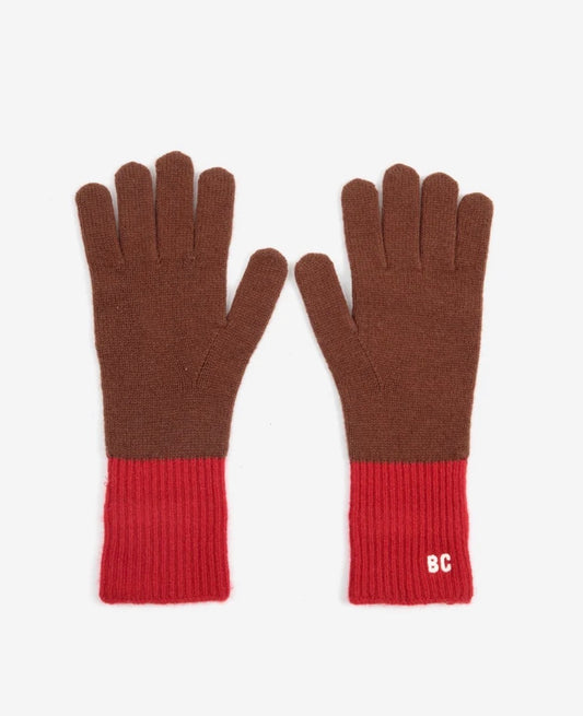 Merino wool knitted gloves