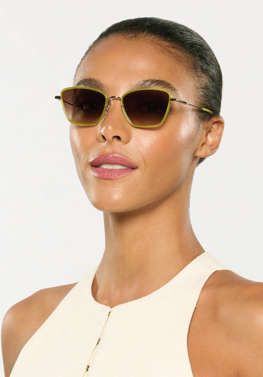 Bella - Silver + Chartreuse