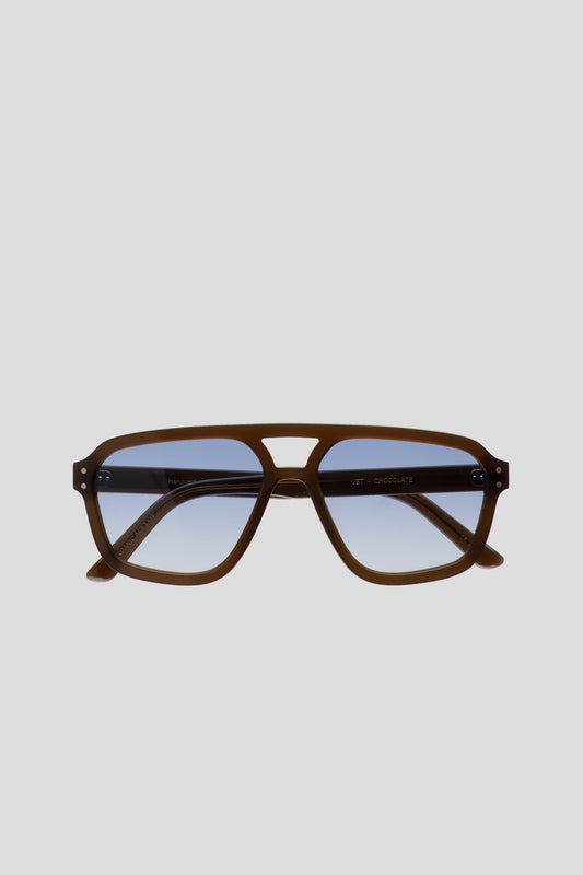Jet Chocolate-Blue Gradient Lens