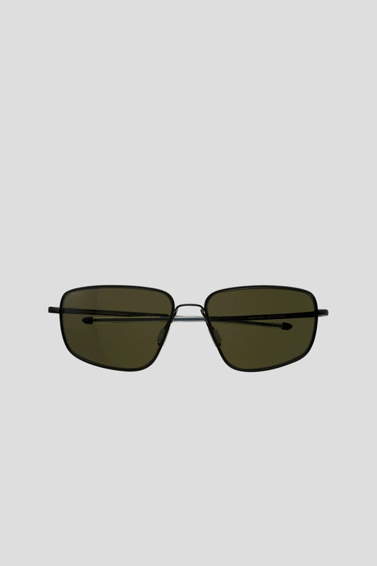 Marathon Matt Black - Green Solid Polarized Lens