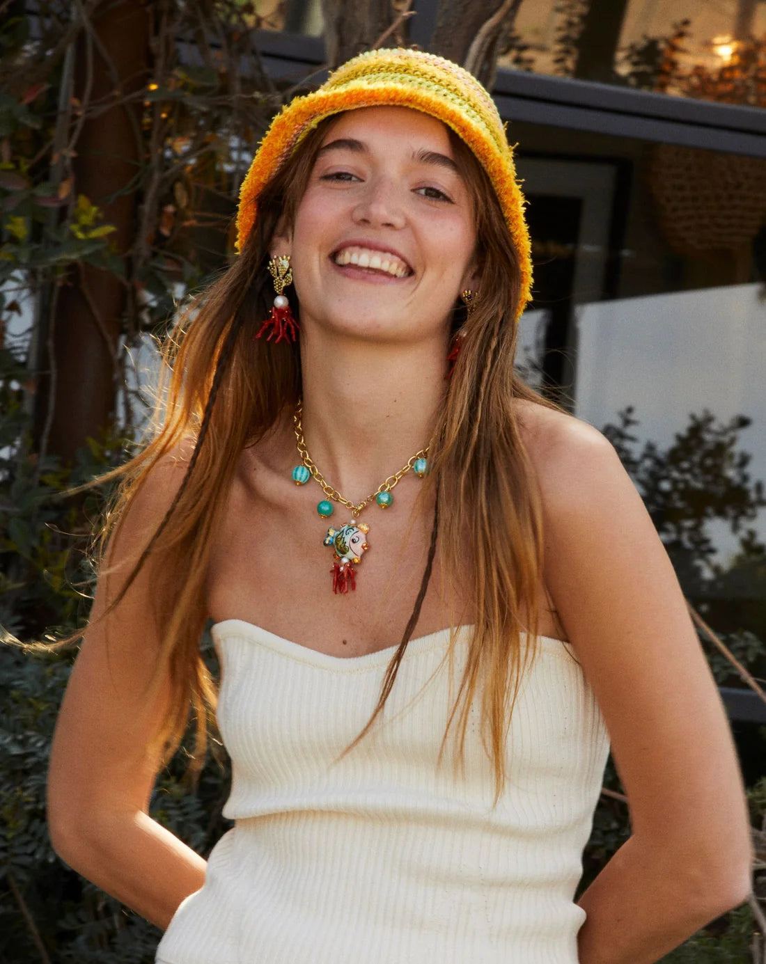 Pesci Corallini Necklace