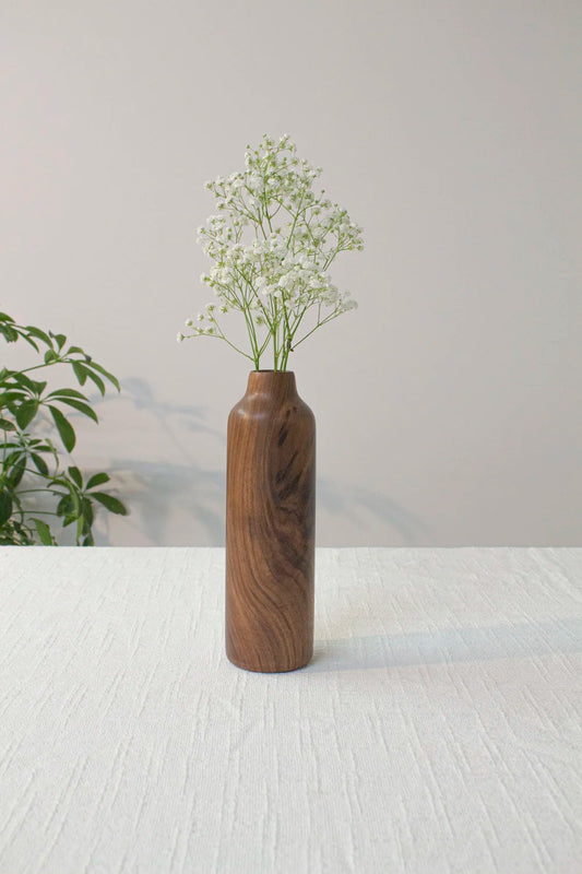 Large Walnut Bottle Vase