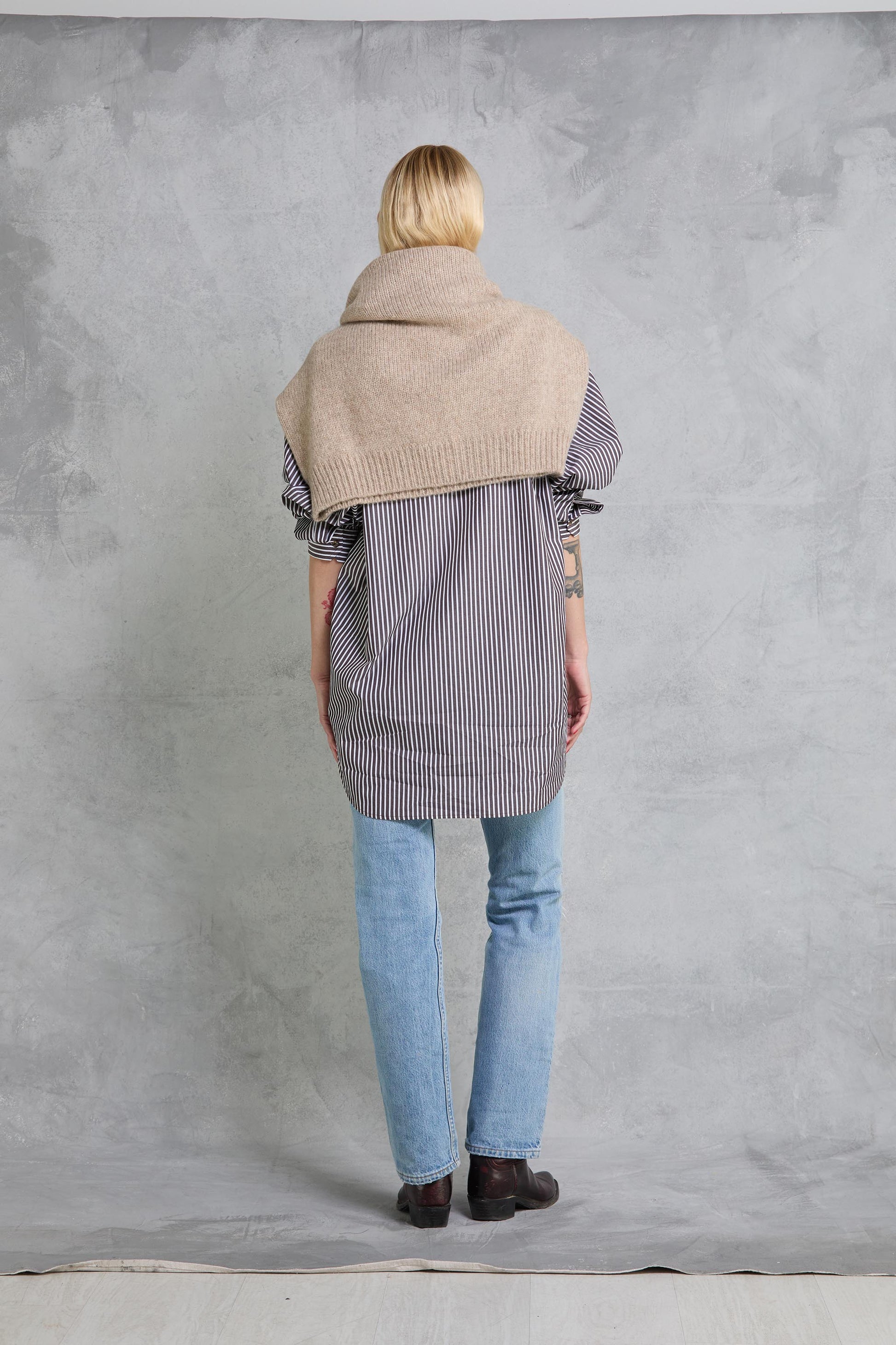 Repeat Shirt in Cocoa Stripe
