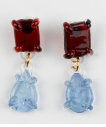 Gala Earrings - Red/Blue