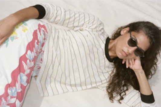 Cuffed Long Sleeve Tee - Contrast Stripe