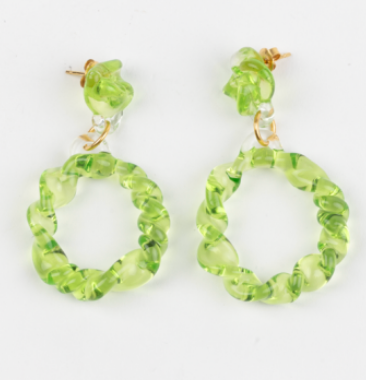 Twist Circle Earrings - Large