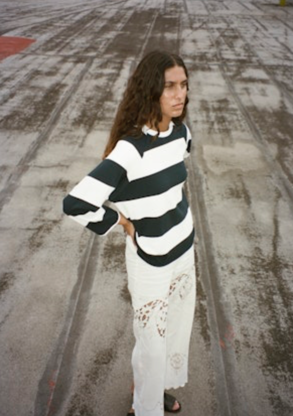 Boxy Raglan - Huge Stripe