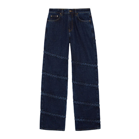 Women's Braided Denim Jeans