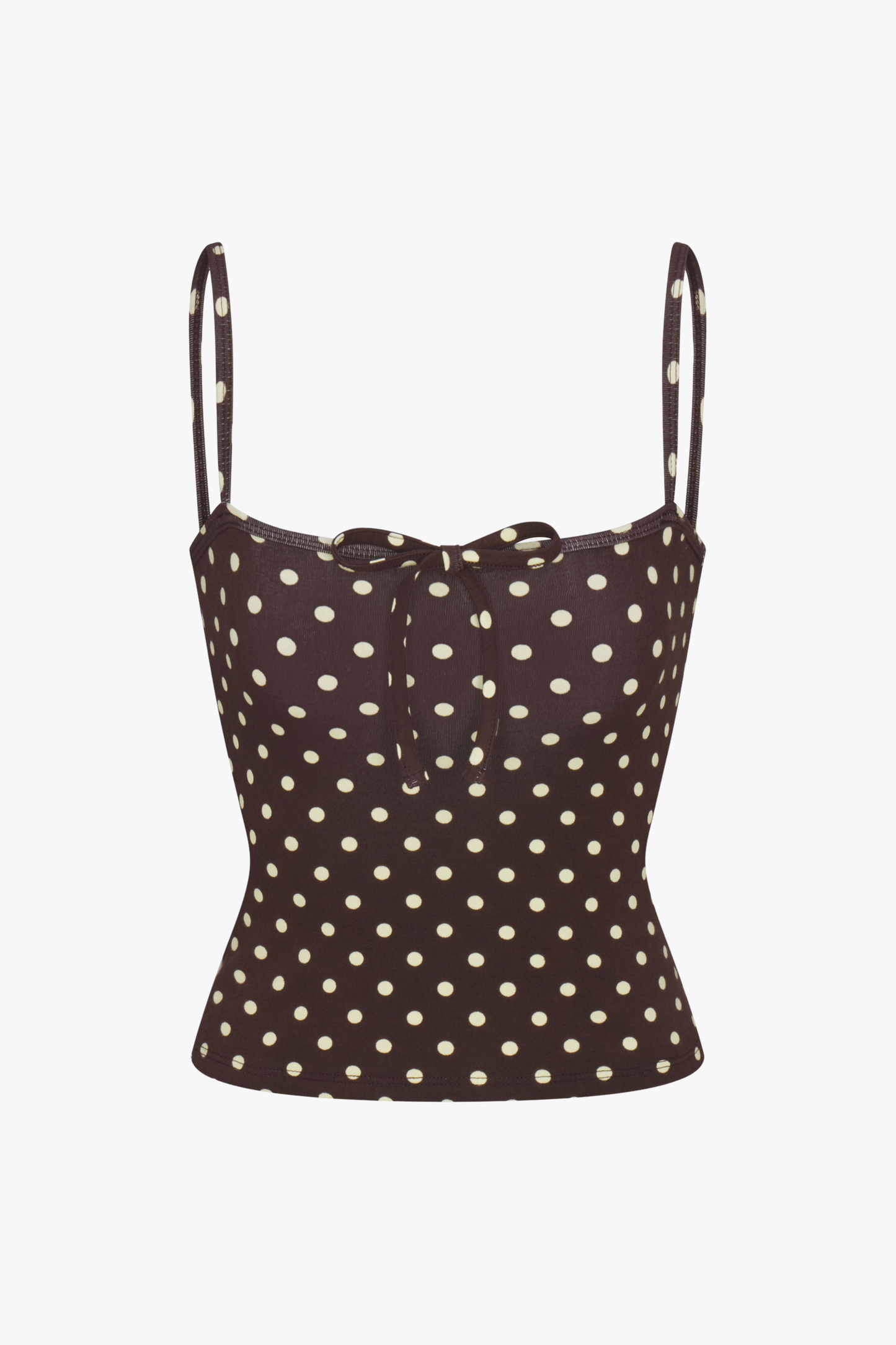 TIE CAMI IN ESPRESSO DOT