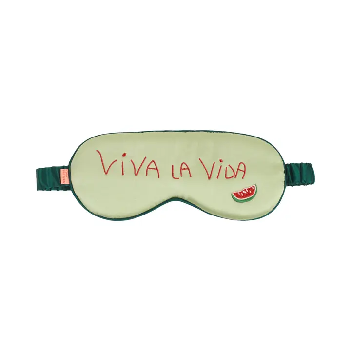 “Viva La Vida" Silk Sleep Eye Mask - Green - Green