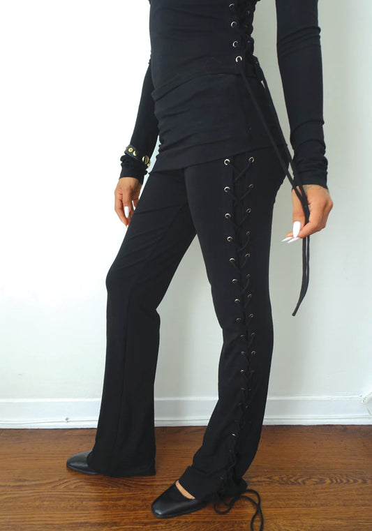 Thalia Lace Up Pants